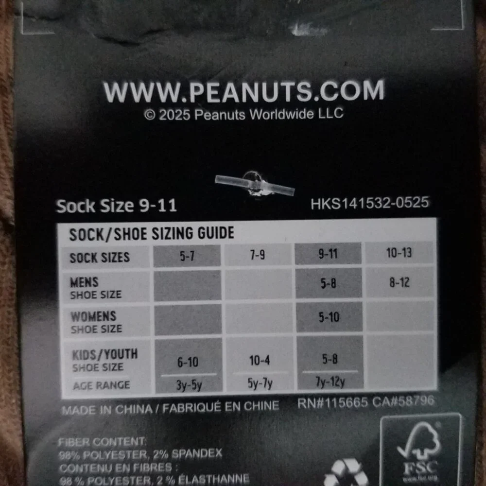 Peanuts Fall Cozy 2 Pair Adult Ankle Sock Set